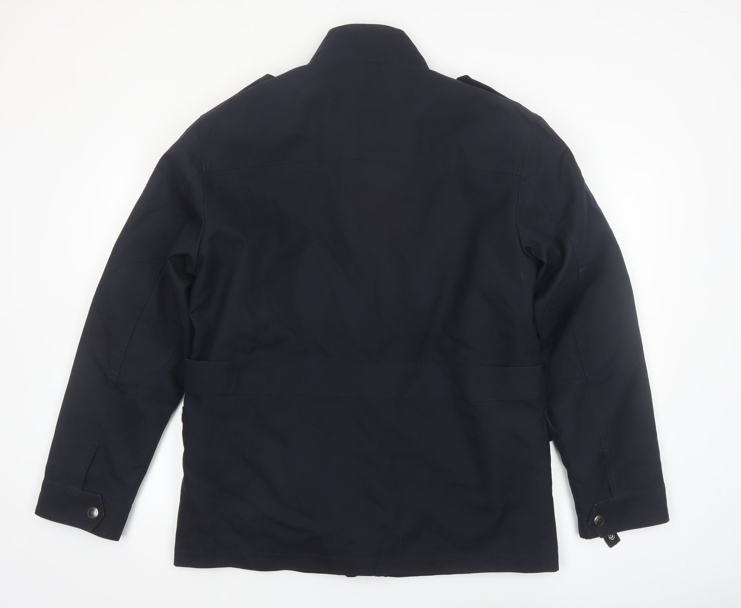 St. George by Duffer Men's Black Medium Military Jacket Cotton