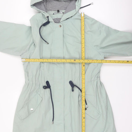 Bonmarché Women’s Green Hooded Cotton Parka Coat Size 16