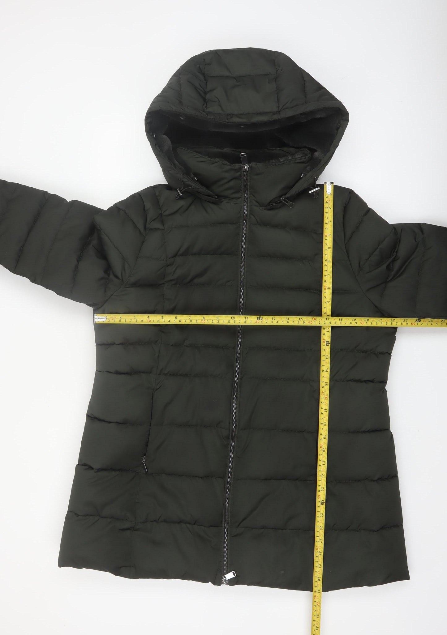 Marks and Spencer Per Una Women's Black Size 18 Hooded Puffer Coat