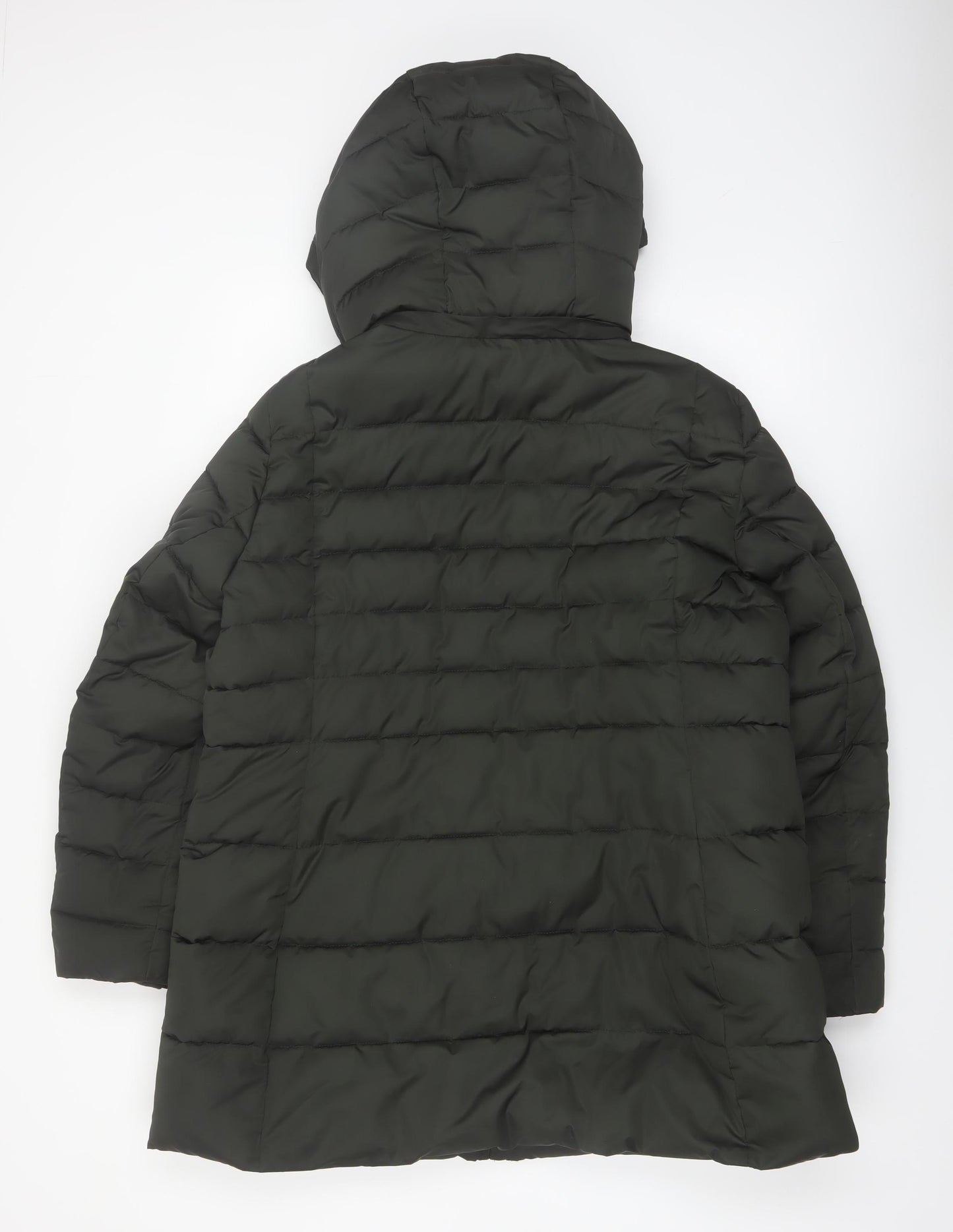 Marks and Spencer Per Una Women's Black Size 18 Hooded Puffer Coat