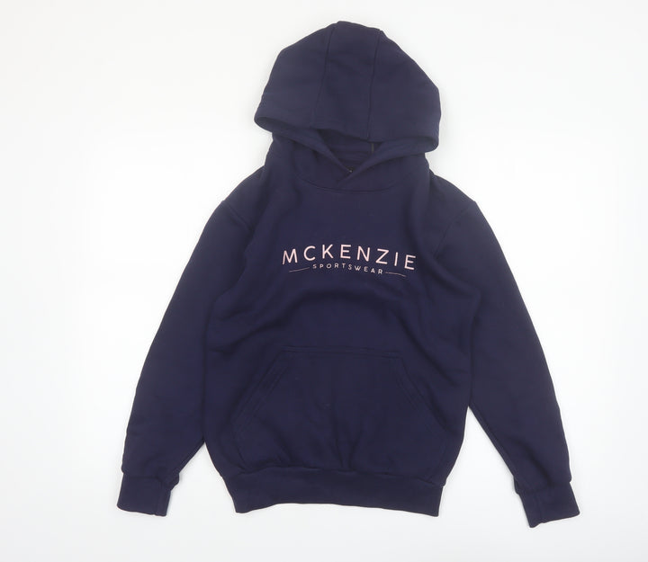 McKenzie Boys Navy Pullover Hoodie 12-13 Years Cotton Blend Sportswear