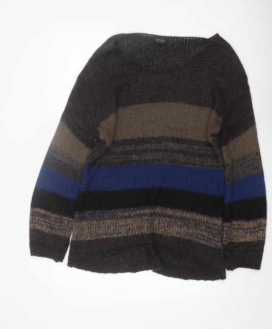 Topshop Women’s Multicoloured Striped Knit Pullover Jumper Size 10