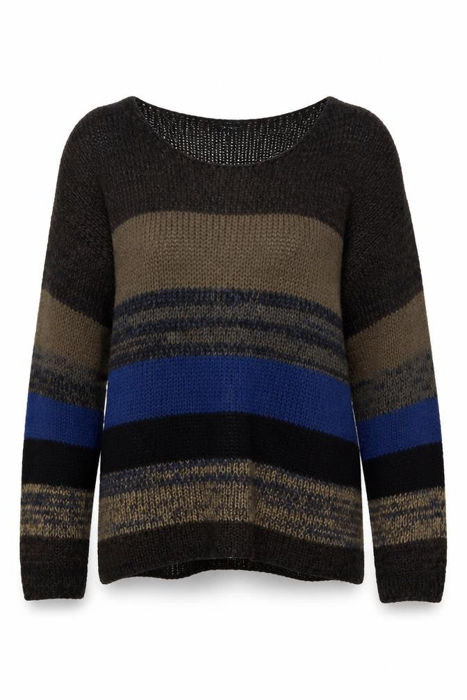 Topshop Women’s Multicoloured Striped Knit Pullover Jumper Size 10
