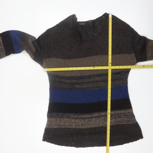 Topshop Women’s Multicoloured Striped Knit Pullover Jumper Size 10