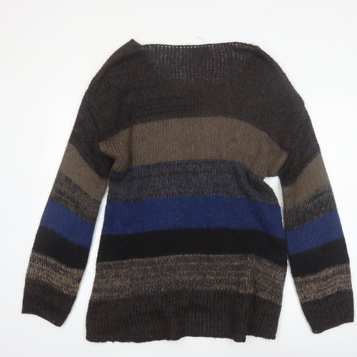Topshop Women’s Multicoloured Striped Knit Pullover Jumper Size 10