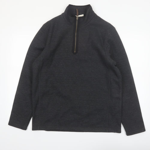 Mountain Warehouse Men's Grey 1/2 Zip Fleece Sweatshirt M