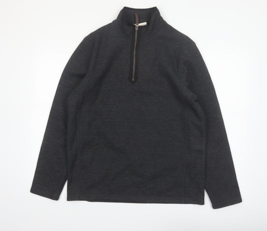 Mountain Warehouse Men's Grey 1/2 Zip Fleece Sweatshirt M
