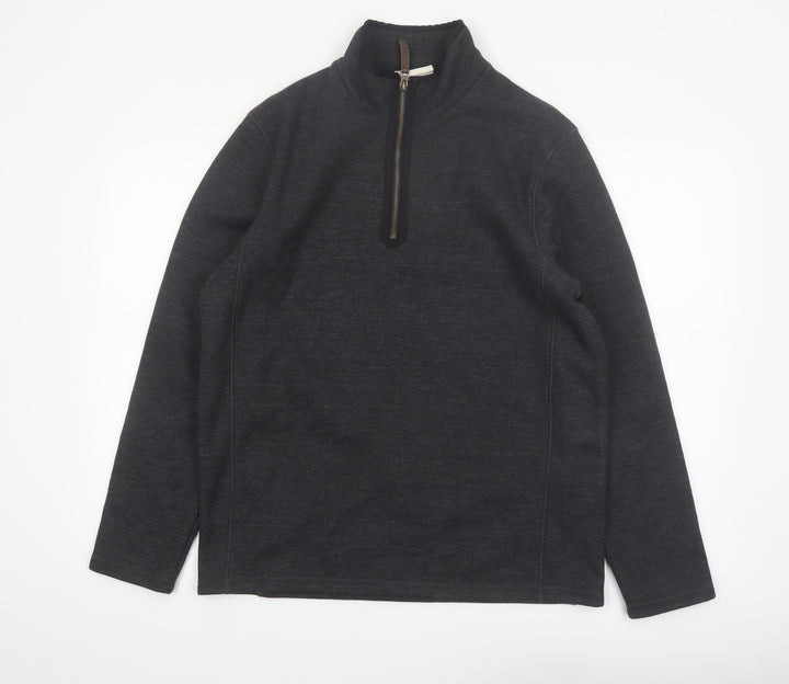 Mountain Warehouse Men's Grey 1/2 Zip Fleece Sweatshirt M