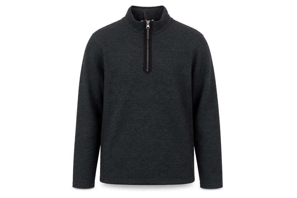 Front view of Mountain Warehouse Men's Grey 1/2 Zip Fleece Sweatshirt M