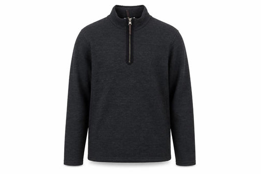 Front view of Mountain Warehouse Men's Grey 1/2 Zip Fleece Sweatshirt M