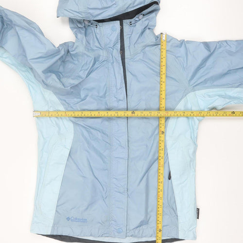 Columbia Women's Blue Waterproof Hooded Rain Jacket M