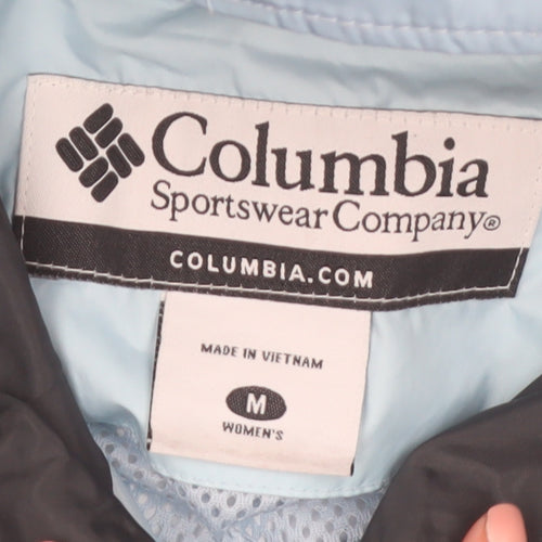 Columbia Women's Blue Waterproof Hooded Rain Jacket M