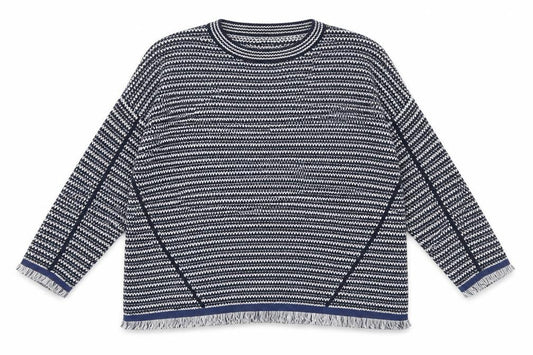 Front view of Warehouse Women’s Multicoloured Chunky Knit Jumper, size S, Relaxed Fit