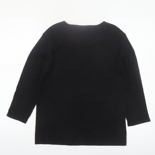 Tigi Wear Women’s Black V-Neck 3/4 Sleeve Pullover Jumper Size 10