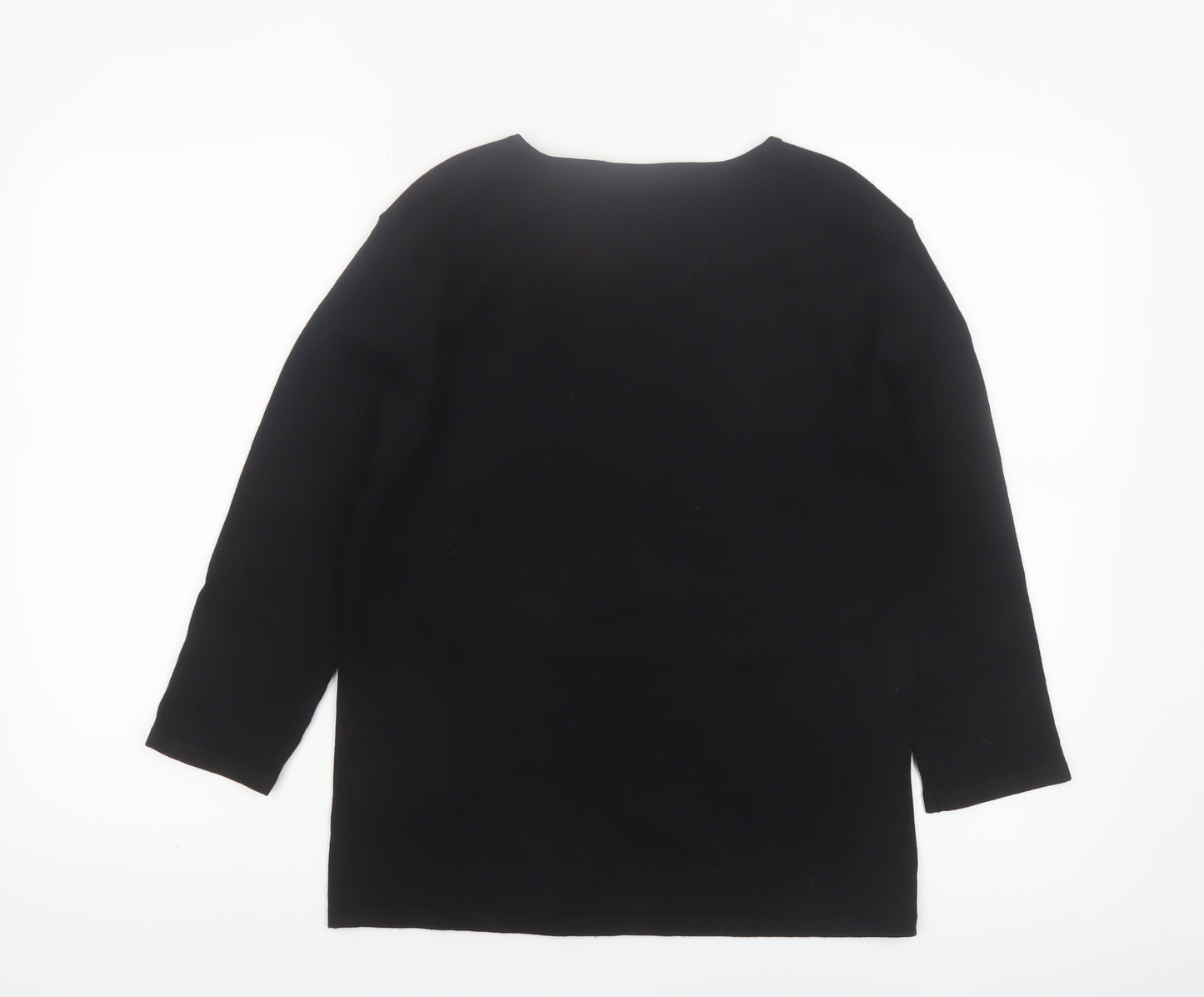 Tigi Wear Women’s Black V-Neck 3/4 Sleeve Pullover Jumper Size 10