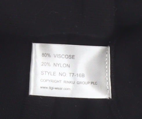 Tigi Wear Women’s Black V-Neck 3/4 Sleeve Pullover Jumper Size 10