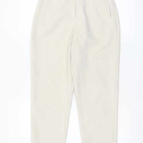 ZARA Women's Beige High Rise Tailored Tapered Trousers XS