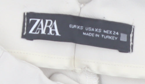 ZARA Women's Beige High Rise Tailored Tapered Trousers XS