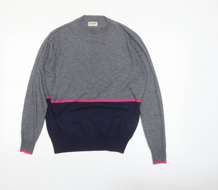 Sugarhill Brighton Women Grey Colour Block Pullover Jumper Size 10