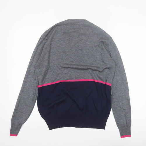 Sugarhill Brighton Women Grey Colour Block Pullover Jumper Size 10