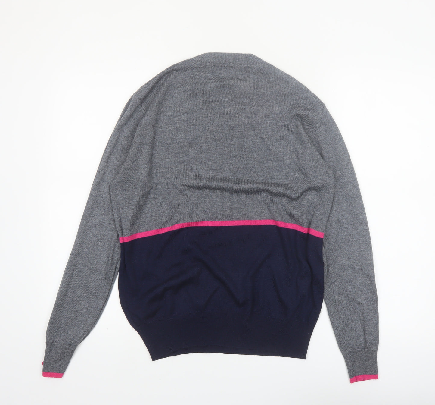 Sugarhill Brighton Women Grey Colour Block Pullover Jumper Size 10