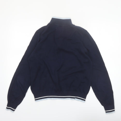 U.S. Polo Assn. Women's Navy Blue Cotton 1/4 Zip Jumper Size 14