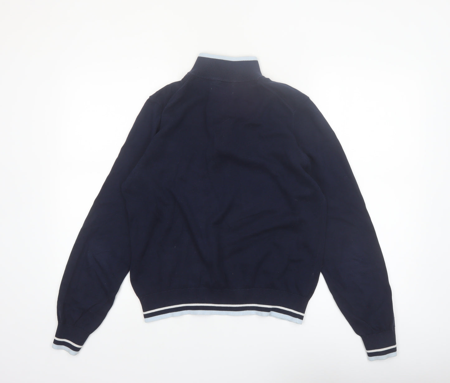 U.S. Polo Assn. Women's Navy Blue Cotton 1/4 Zip Jumper Size 14