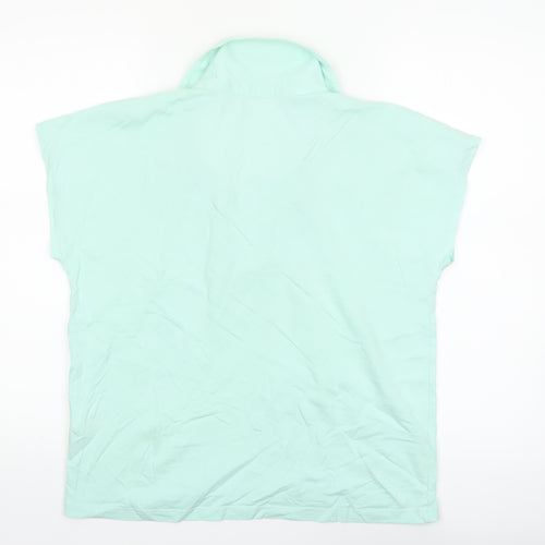 Lands' End Women's Green Cotton Polo Shirt Size M