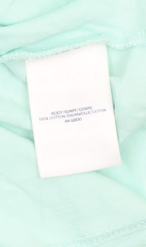 Lands' End Women's Green Cotton Polo Shirt Size M