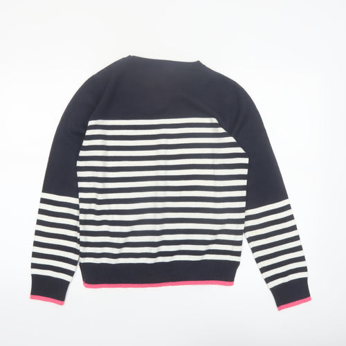 Marks and Spencer Women’s Navy Stripe Crew Neck Jumper Size 10