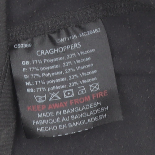Craghoppers Womens Black Long Sleeve Button-Up Top UK 12
