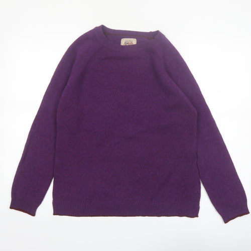 Arabella & Addison Women Purple Wool Blend Pullover Jumper M