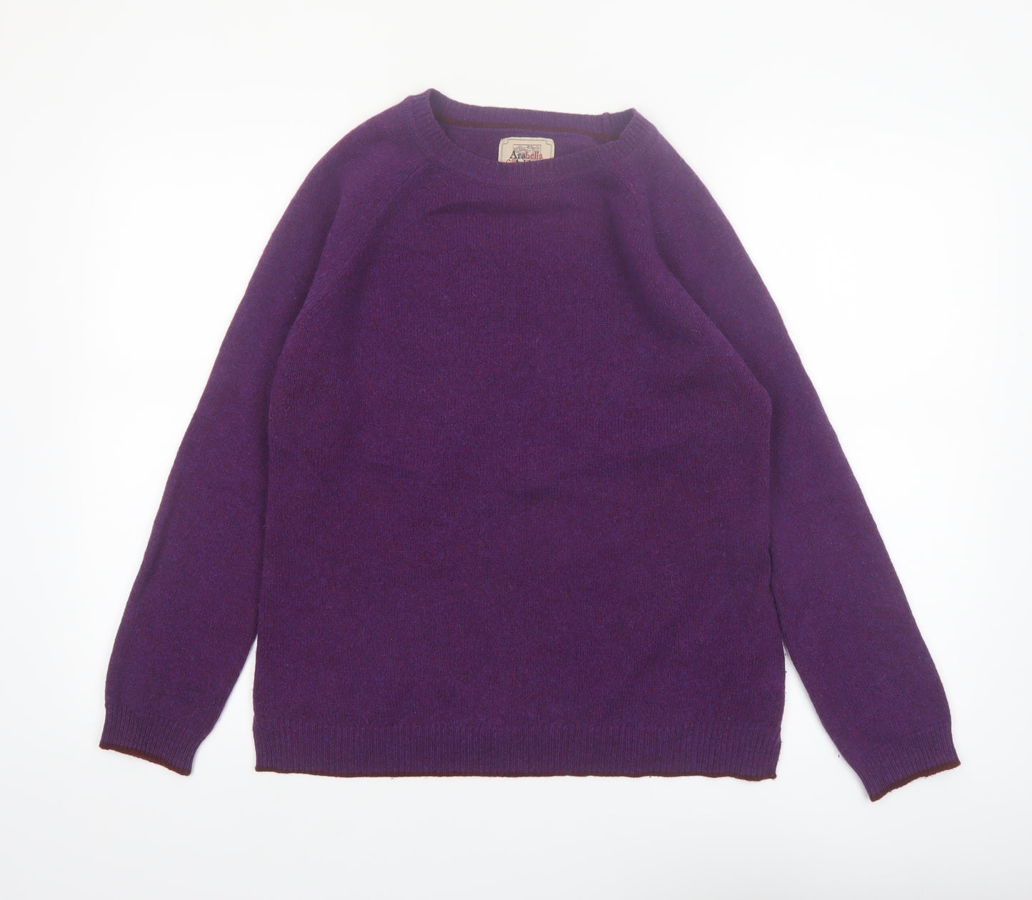 Arabella & Addison Women Purple Wool Blend Pullover Jumper M