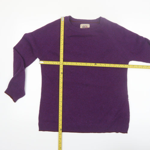 Arabella & Addison Women Purple Wool Blend Pullover Jumper M