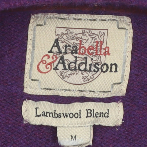Arabella & Addison Women Purple Wool Blend Pullover Jumper M