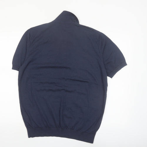 Marks and Spencer Autograph Men’s Blue Merino Wool Slim Fit Polo L