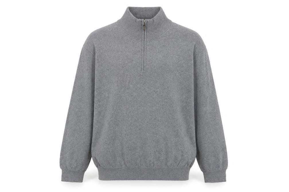 Jos. A. Bank Men’s Grey Merino Wool 1/4 Zip Jumper Size L