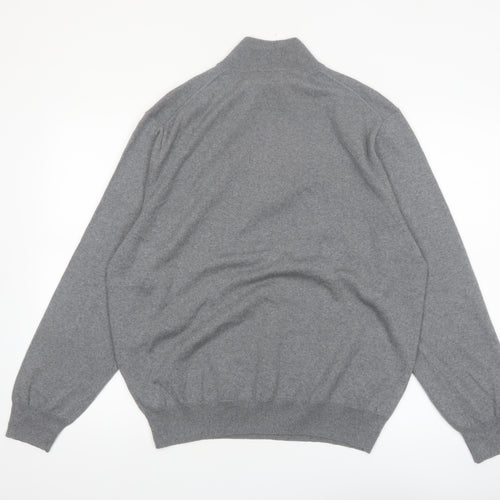 Jos. A. Bank Men’s Grey Merino Wool 1/4 Zip Jumper Size L