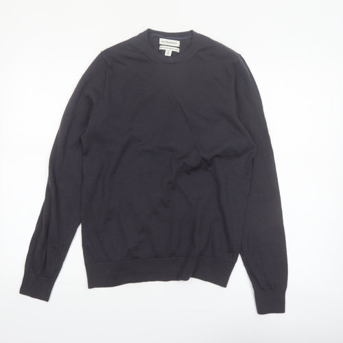 Marks and Spencer Men’s Black Merino Wool Crew Neck Jumper M Regular