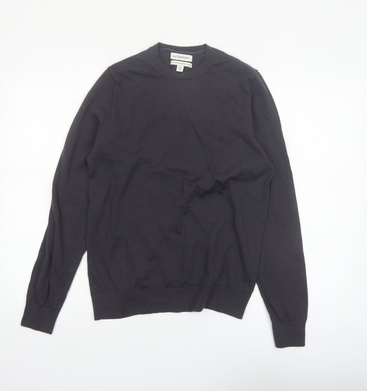 Marks and Spencer Men’s Black Merino Wool Crew Neck Jumper M Regular