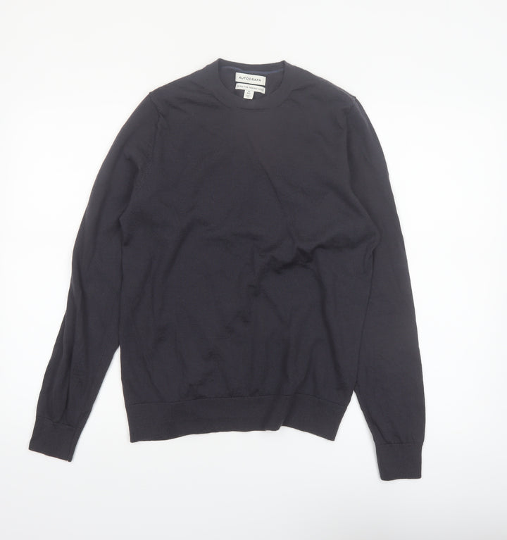 Marks and Spencer Men’s Black Merino Wool Crew Neck Jumper M Regular
