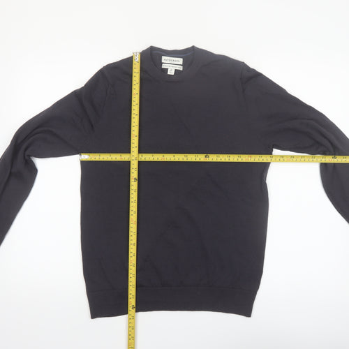 Marks and Spencer Men’s Black Merino Wool Crew Neck Jumper M Regular