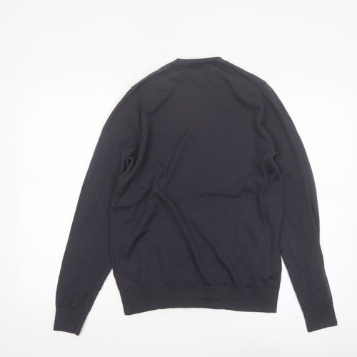 Marks and Spencer Men’s Black Merino Wool Crew Neck Jumper M Regular