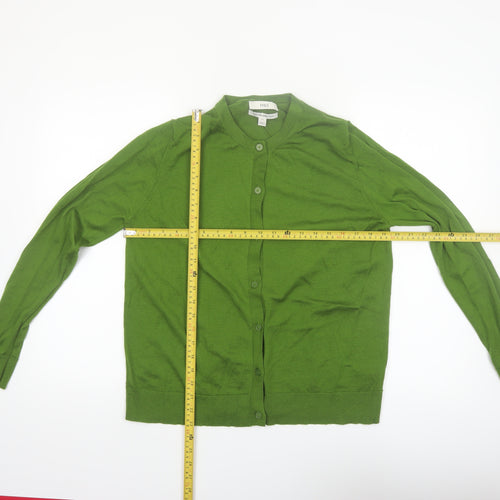Marks and Spencer Women’s Green Merino Wool Long Sleeve Cardigan Size 18