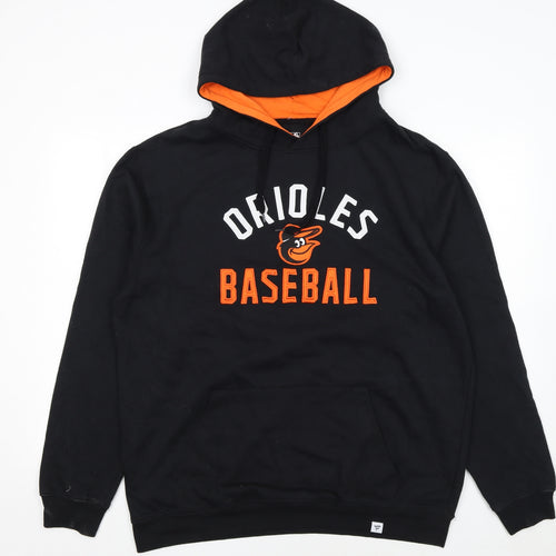 Fanatics Men’s Black XL Pullover Hoodie Orioles Baseball Sportswear