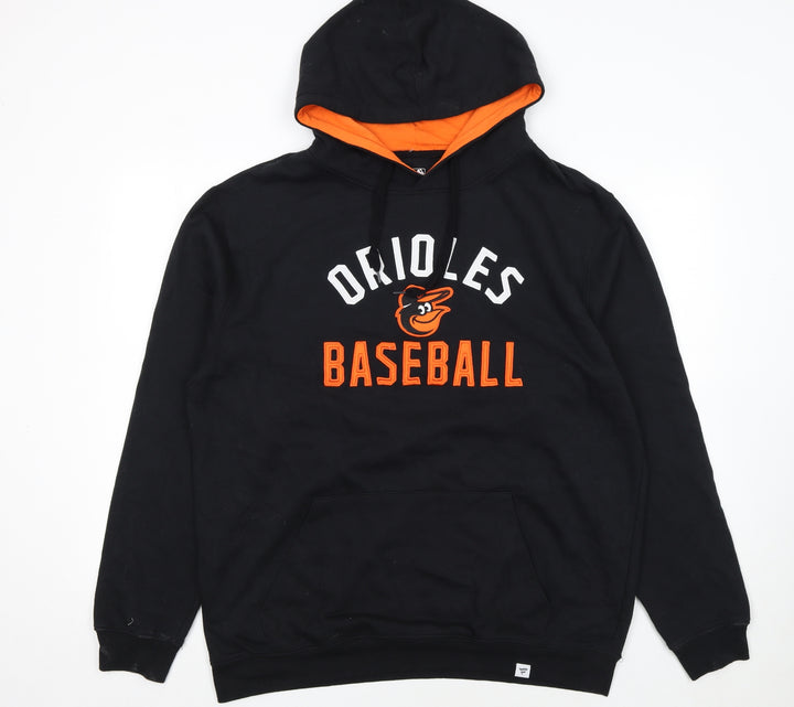 Fanatics Men’s Black XL Pullover Hoodie Orioles Baseball Sportswear