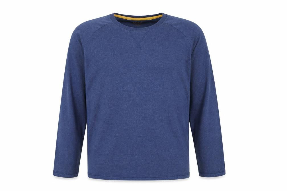 Marks and Spencer Boys Blue Long Sleeve Cotton Blend Crew Neck T-Shirt 13-14 Years