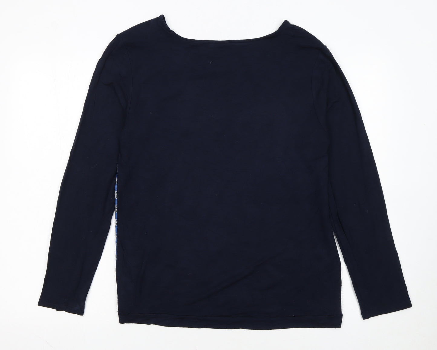 Caroll Women's Blue Geometric Long Sleeve Pullover Jumper Size 14