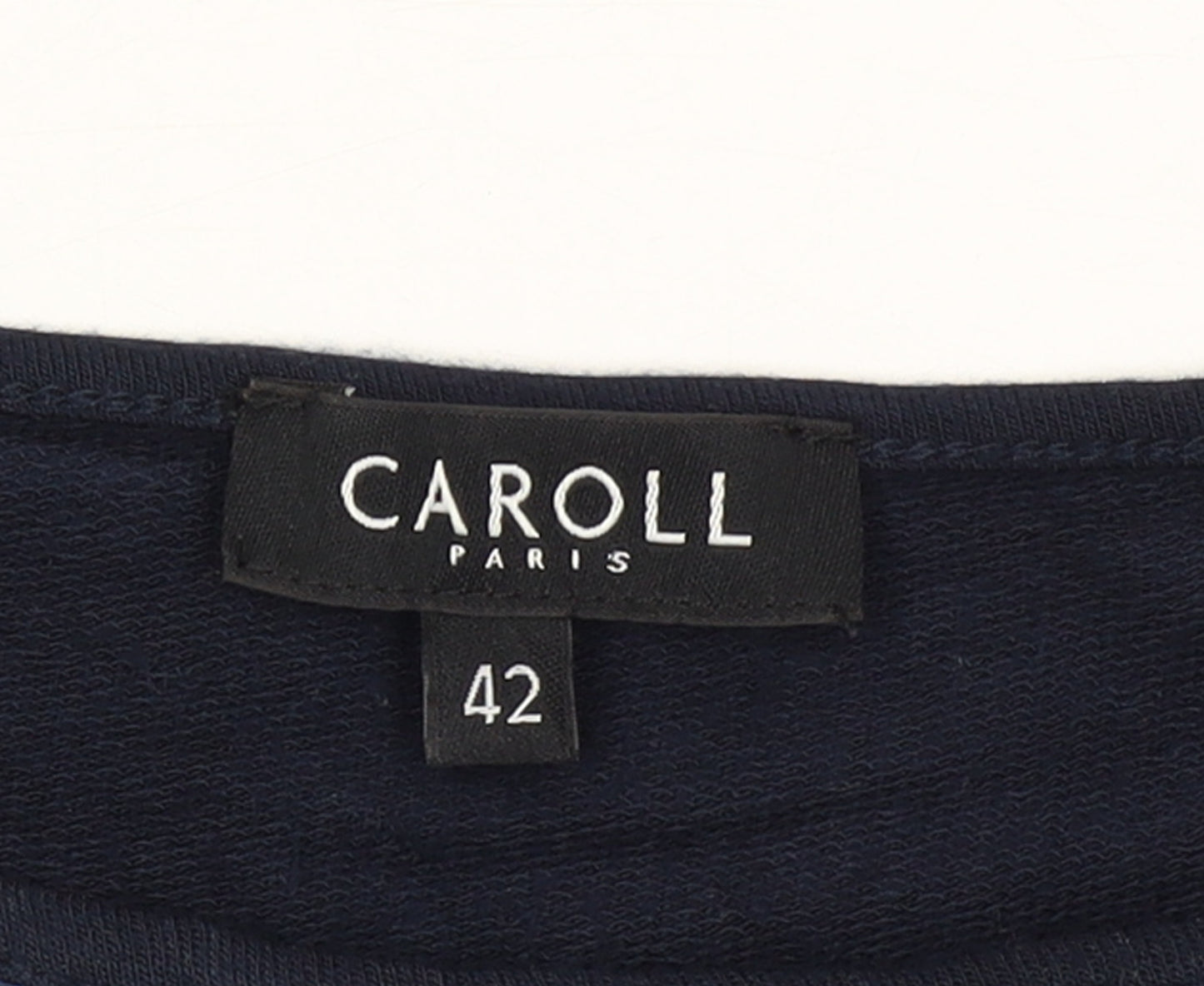 Caroll Women's Blue Geometric Long Sleeve Pullover Jumper Size 14
