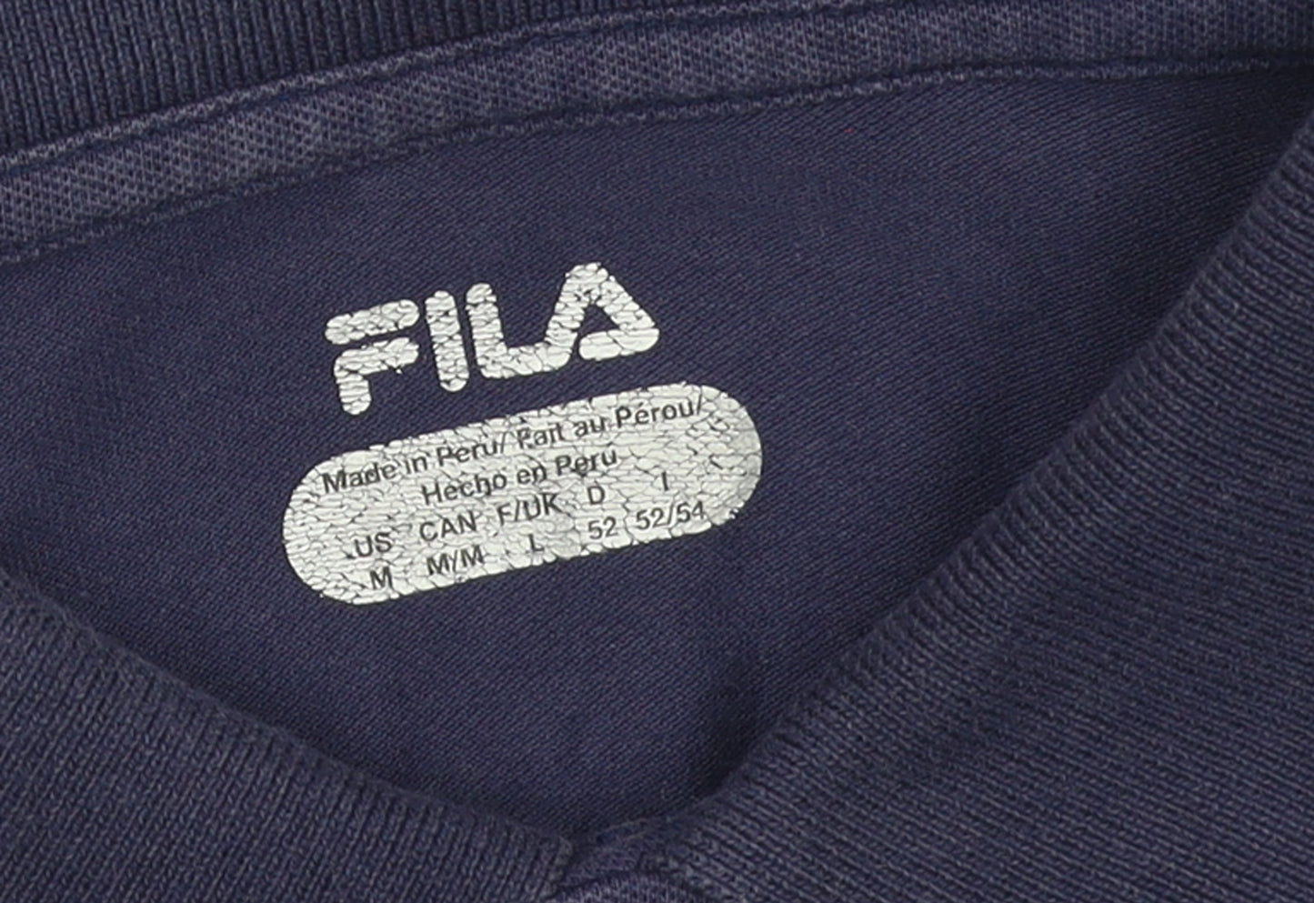 FILA Men's Blue Regular Fit Cotton Stretch Polo Shirt L